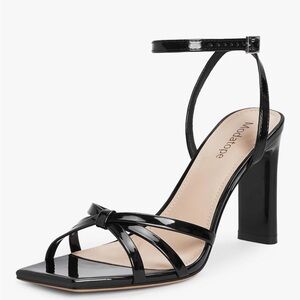 Amazon Black Strappy Heeled Sandals